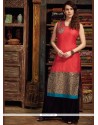 Invaluable Red Chanderi Party Wear Kurti