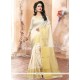 Desirable Cream Traditional Designer Saree