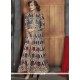 Amazing Zari Work Art Silk Multi Colour Floor Length Anarkali Suit