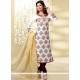 Catchy Off White Churidar Designer Suit