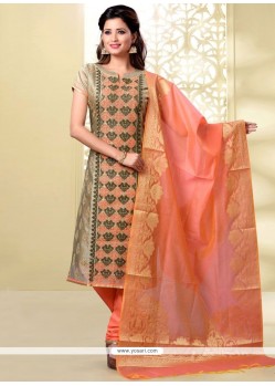 Modernistic Embroidered Work Churidar Designer Suit