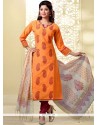 Charming Embroidered Work Churidar Designer Suit