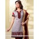 Tiptop Resham Work Grey And Maroon Chanderi Churidar Designer Suit