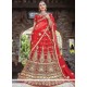 Distinguishable Red Net Lehenga Choli