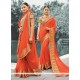 Grandiose Orange Jacquard Designer Saree