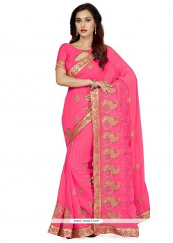 Observable Embroidered Work Classic Saree