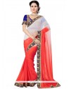 Mesmeric Faux Chiffon Pink Shaded Saree