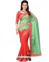 Imposing Faux Chiffon Orange Classic Saree