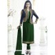 Prachi Desai Green Sequins Work Churidar Designer Suit