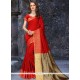 Intriguing Banarasi Silk Red Traditional Designer Saree