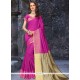 Catchy Weaving Work Hot Pink Traditional Saree