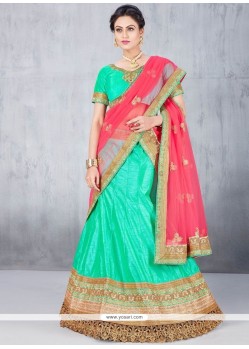 Modest Art Silk Sea Green Lehenga Choli