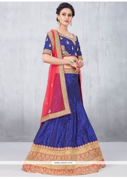 Superb Lace Work Art Silk Lehenga Choli