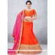 Urbane Orange Art Silk Lehenga Choli