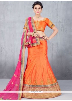 Regal Art Silk Orange Lehenga Choli