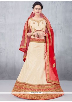 Observable Lace Work Art Silk Lehenga Choli