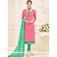 Pink Cotton Churidar Suit