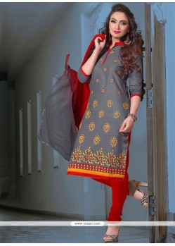 Remarkable Embroidered Work Leon Churidar Suit