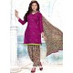 Princely Embroidered Work Pink Cotton Punjabi Suit