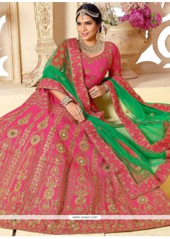 Innovative Pink Embroidered Work Lehenga Choli