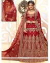 Maroon Zari Work Lehenga Choli