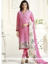 Pink Cotton Churidar Suit