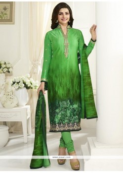 Dainty Cotton Green Churidar Suit