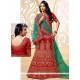 Embroidered Banglori Silk Lehenga Choli In Red