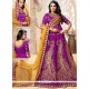 Specialised Embroidered Work Purple Banglori Silk Lehenga Choli