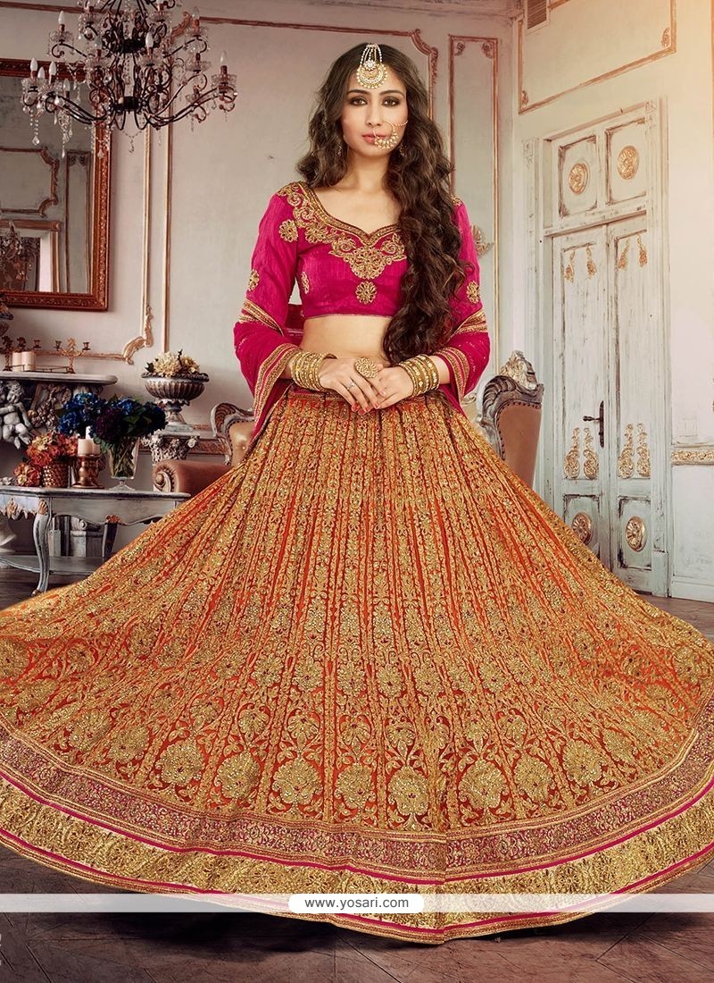 Buy Imperial Art Silk Lace Work Lehenga Choli Wedding Lehenga Choli