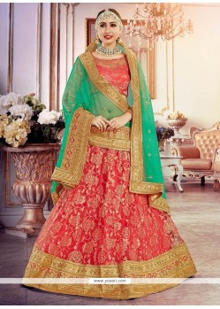 Praiseworthy Rose Pink Embroidered Work Lehenga Choli