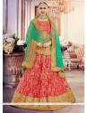 Praiseworthy Rose Pink Embroidered Work Lehenga Choli