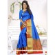 Subtle Blue Art Silk Designer Traditional Saree