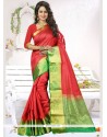 Genius Art Silk Weaving Work Traditional Designer Saree