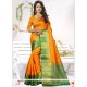 Aesthetic Weaving Work Art Silk Traditional Saree