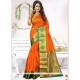 Epitome Orange Designer Traditional Saree