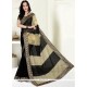 Renowned Faux Georgette Black Classic Saree