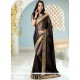 Stylish Brown Patch Border Work Saree