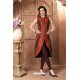 Stylish Brown Banglory Silk Kurti