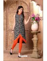 Trendy Black Rayon Print Kurti