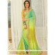 Elite Green And Yellow Thread Work Classic Designer Saree