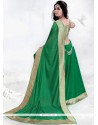 Charismatic Green Faux Georgette Classic Saree