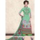 Girlish Print Work Faux Georgette Designer Palazzo Suit