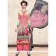 Vivid Faux Georgette Multi Colour Print Work Designer Palazzo Suit