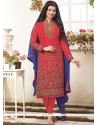 Ayesha Takia Red Designer Straight Suit