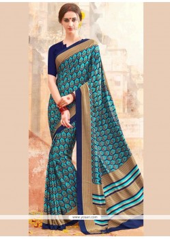 Immaculate Faux Crepe Printed Saree