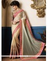 Glowing Shimmer Georgette Embroidered Work Classic Designer Saree