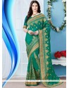 Marvelous Crepe Silk Patch Border Work Traditional Saree