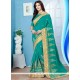Distinctively Embroidered Work Traditional Saree