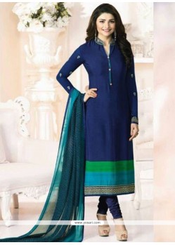 Prachi Desai Faux Crepe Churidar Designer Suit